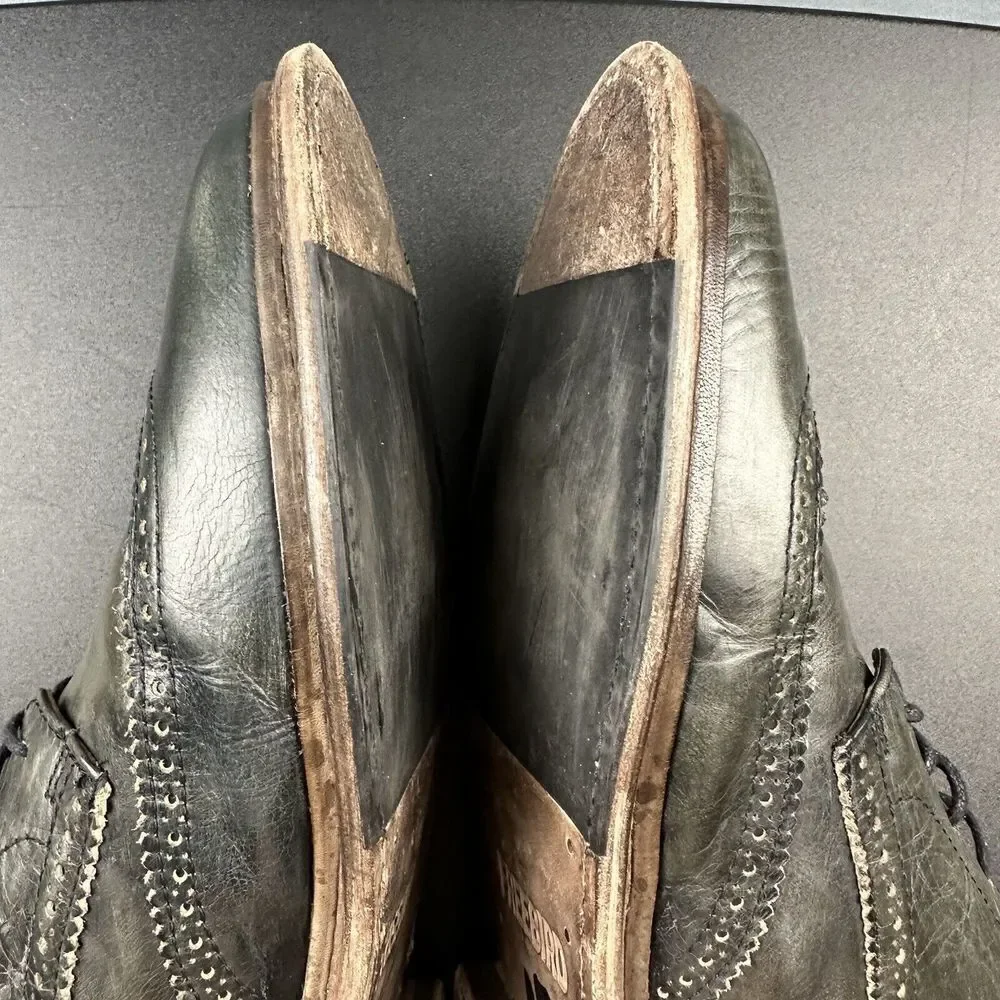 Freebird Shoes Mens 12 Kensington Olive Oxford Wingtip Leather Almond Toe